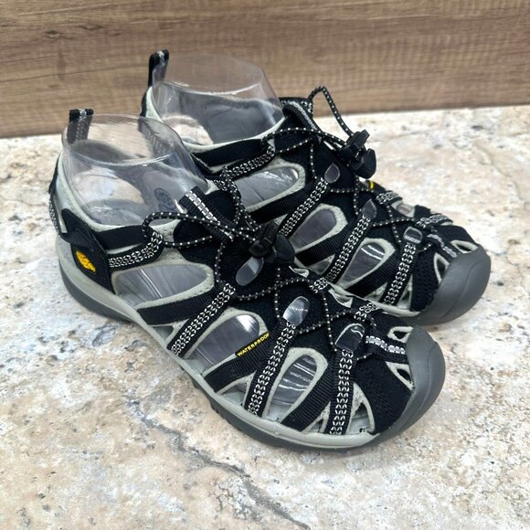 Keen Sandals Womens Size 7 Black Gray Whisper Closed Toe Waterproof Hiking - Picture 1 of 14